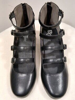 BC Footwear Tap Dance Black Vegan Leather Mary Jane Heels Size 7 NWT